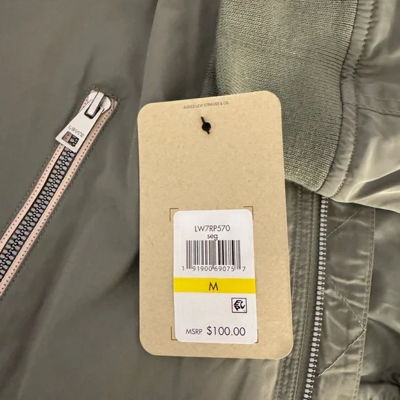 LEVIS women’s bomber jacket - olive green - Picture 7 of 7